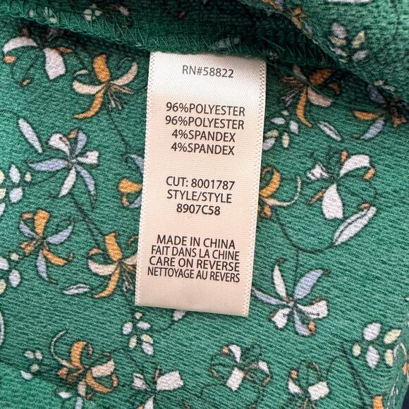 Max Studio Womens Wrap Maxi Dress Floral Green High Low Asymmetrical Size S NEW - Picture 10 of 14